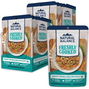 Natural Balance Freshly Cooked Harvest Chicken & Rice Recipe Wet Dog Food, 9-oz pouch, case of 12