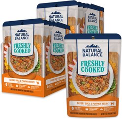 Natural Balance Freshly Cooked Savory Duck & Pumpkin Recipe Wet Dog Food, 9-oz pouch, case of 12