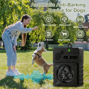 Luckypets Ultrasonic 3 Frequencies, IP45 Waterproof Barking Dog Deterrent System, Black