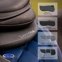 Lami-Cell All In One Horse Half Pad, Black slide 2 of 5