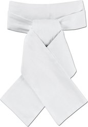 Ovation Classic Dry-Tex Ready-Tie Stock Tie, White, Medium: 17-in