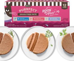 Merrick Purrfect Bistro Grain-Free Salmon Recipe Adult Pate Wet Cat Food, 3-oz can, case of 24