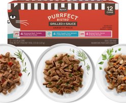 Merrick Purrfect Bistro Grilled in Sauce Variety Pack High Protein Wet Cat Food, 3-oz can, case of 24