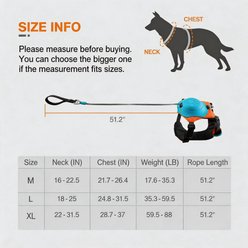 Luckypets 2-in-1 No Pull Retractable Leash, Automatic Anti Burst Impact Function,Adjustable Breathable Vest Dog Harness, Lake Blue, Medium: 22 to 27-in chest slide 2 of 8