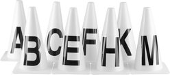 Equi-Essentials ABCEFHKM Horse Dressage Cones, White, Set of 8