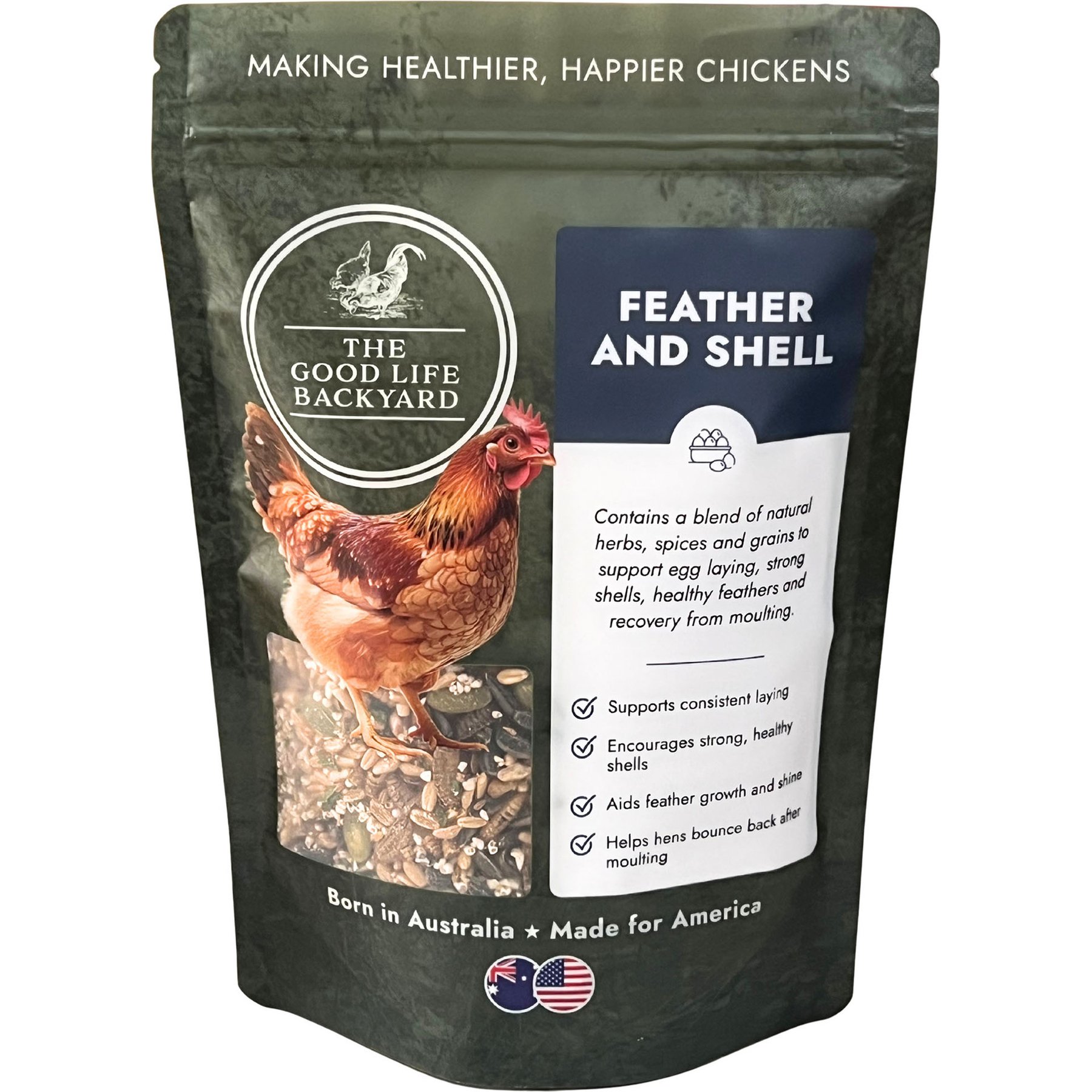 Hatching Time Feather & Shell Calci-Protein Blend Natural Feed Poultry Supplement, 2-lb Pouch