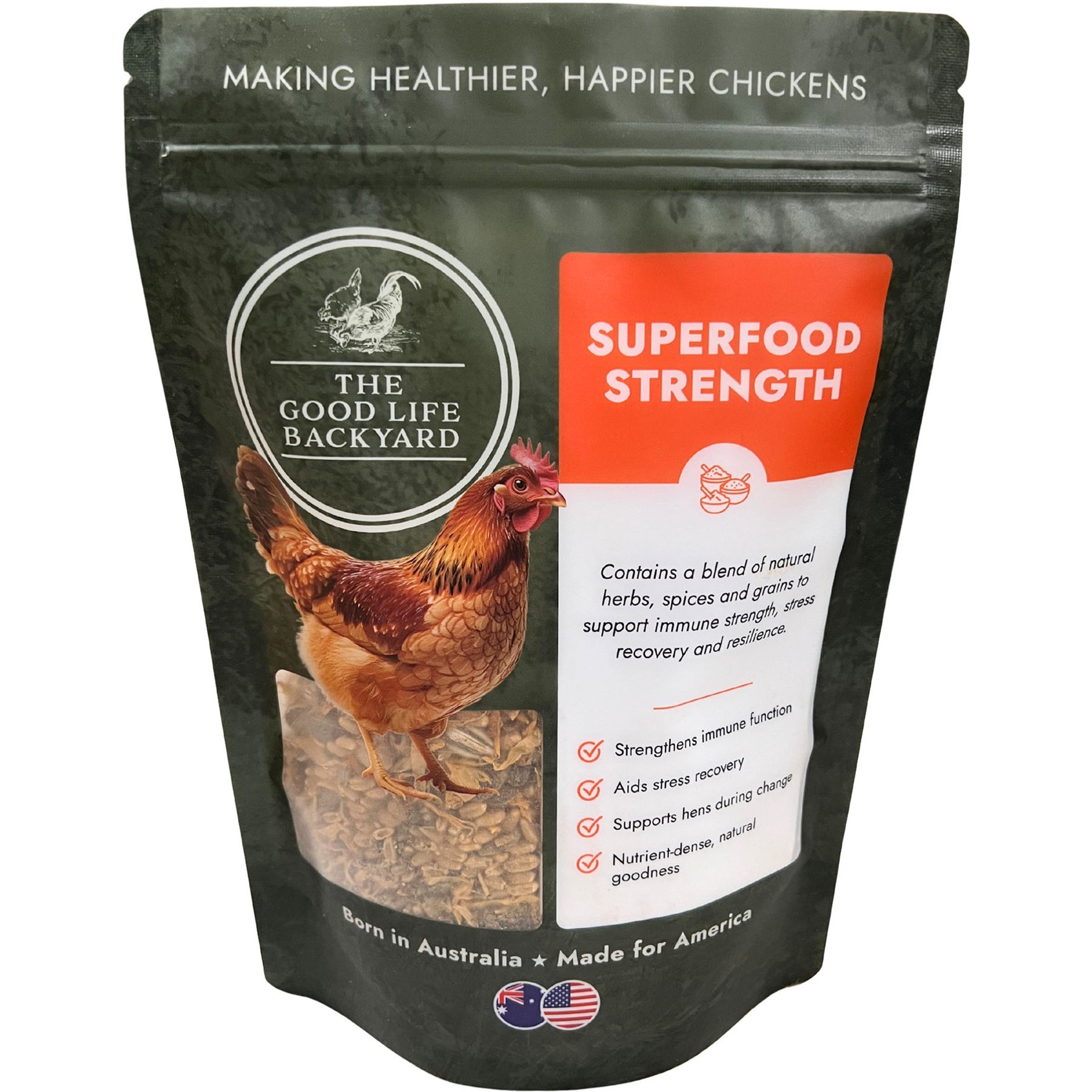 Hatching Time Superfood Strength General Wellbeing Natural Feed Poultry Supplement, 1-lb pouch
