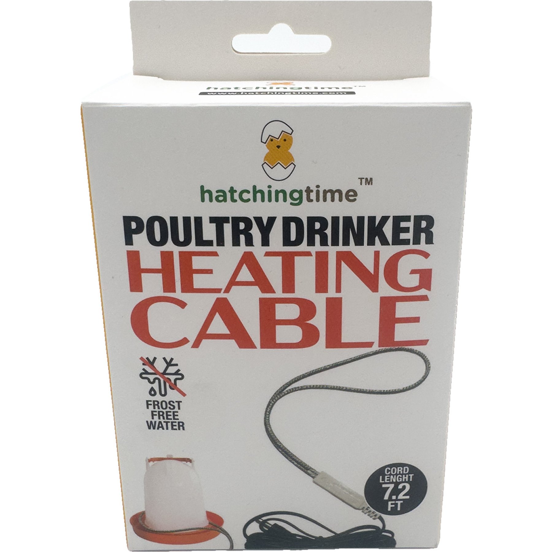 Hatching Time Drinker Heater Cable Poultry Waterer Accessory, 16-in