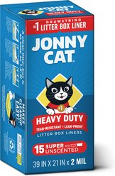 Jonny Cat Heavy Duty Tear-Resistant Litter Box Liners, Super, 15 count