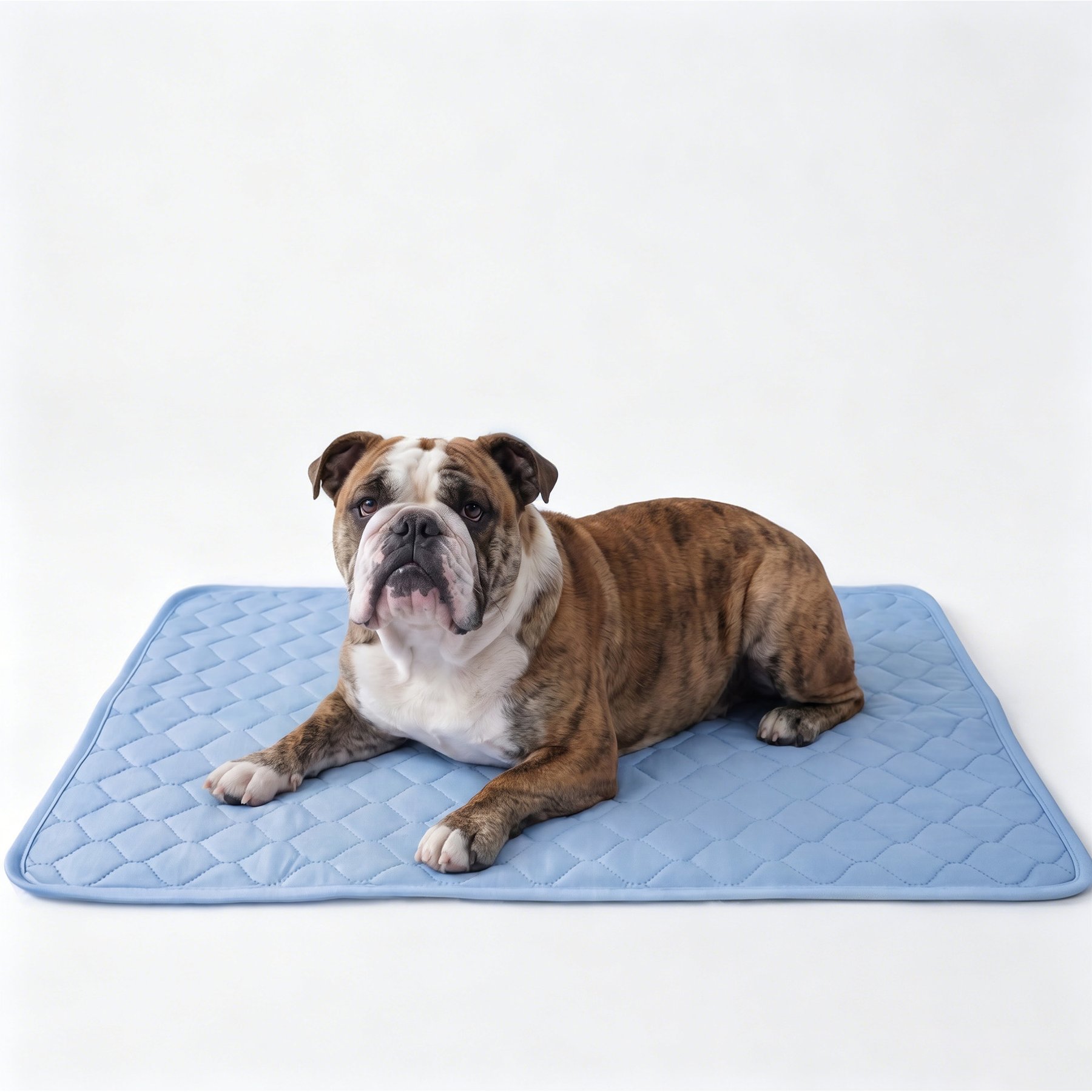 PatiencET Cooling Pad with Leakproof TPU Layer Dog Crate Mat, Blue, 28x40-in