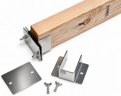 LA Parrot 2 x 4 Stud Stainless Steel Parrot Perch Holder Bracket Set