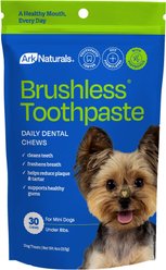 Ark Naturals Brushless Toothpaste Mini Dental Dog Treats, 4-oz bag, 30 count