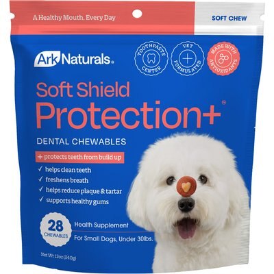 Ark Naturals Ark Naturals Soft Shield Protection+ Brushless Toothpaste Small Dental Dog Treats, 12-oz bag, 28 count