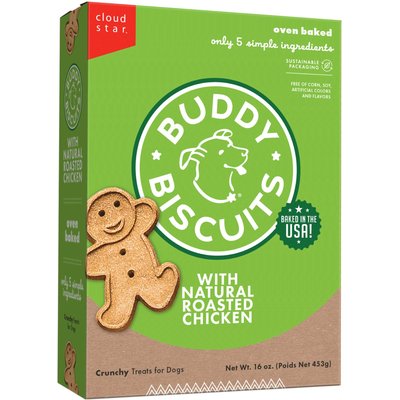 Buddy Biscuits Cloud Star Buddy Biscuits Roasted Chicken Dog Treats, 16-oz box