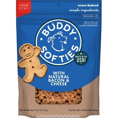 Buddy Biscuits Cloud Star Soft Buddy Biscuits Bacon & Cheese Dog Treats, 20-oz