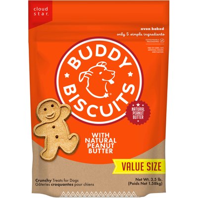 Buddy Biscuits Buddy Biscuits with Peanut Butter Oven Baked Dog Treats, 7-lb bundle