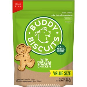 Buddy Biscuits with Roasted Chicken Oven Baked Dog Treats, 3.5-lb bag