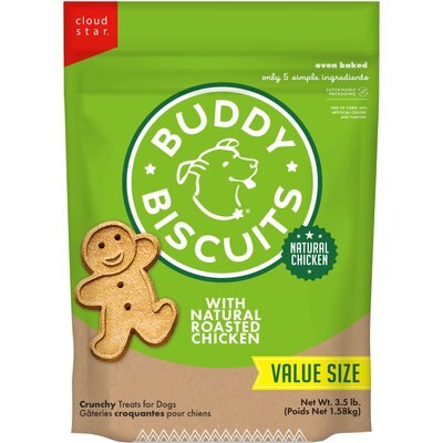 Buddy Biscuits Buddy Biscuits with Roasted Chicken Oven Baked Dog Treats, 3.5-lb bag