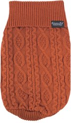 Parisian Pet Cable Knit Terracotta Knit Top Dog Sweater, X-Small