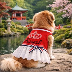 Parisian Pet Royal Crown Red Regal Outfit Dog Dress, Large slide 2 of 4