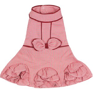 Parisian Pet Houndstooth Ruffles Chic Outfit Dog Dress, XXX-Large