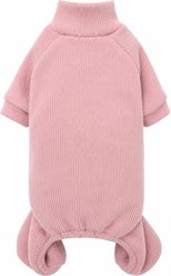 Parisian Pet Ribbed Pink Lounge Set Dog Pajamas, Small