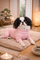 Parisian Pet Ribbed Pink Lounge Set Dog Pajamas, Large slide 2 of 4