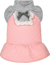 Parisian Pet Quilted Winter Pink Cold-Weather Outfit Dog Dress, X-Large