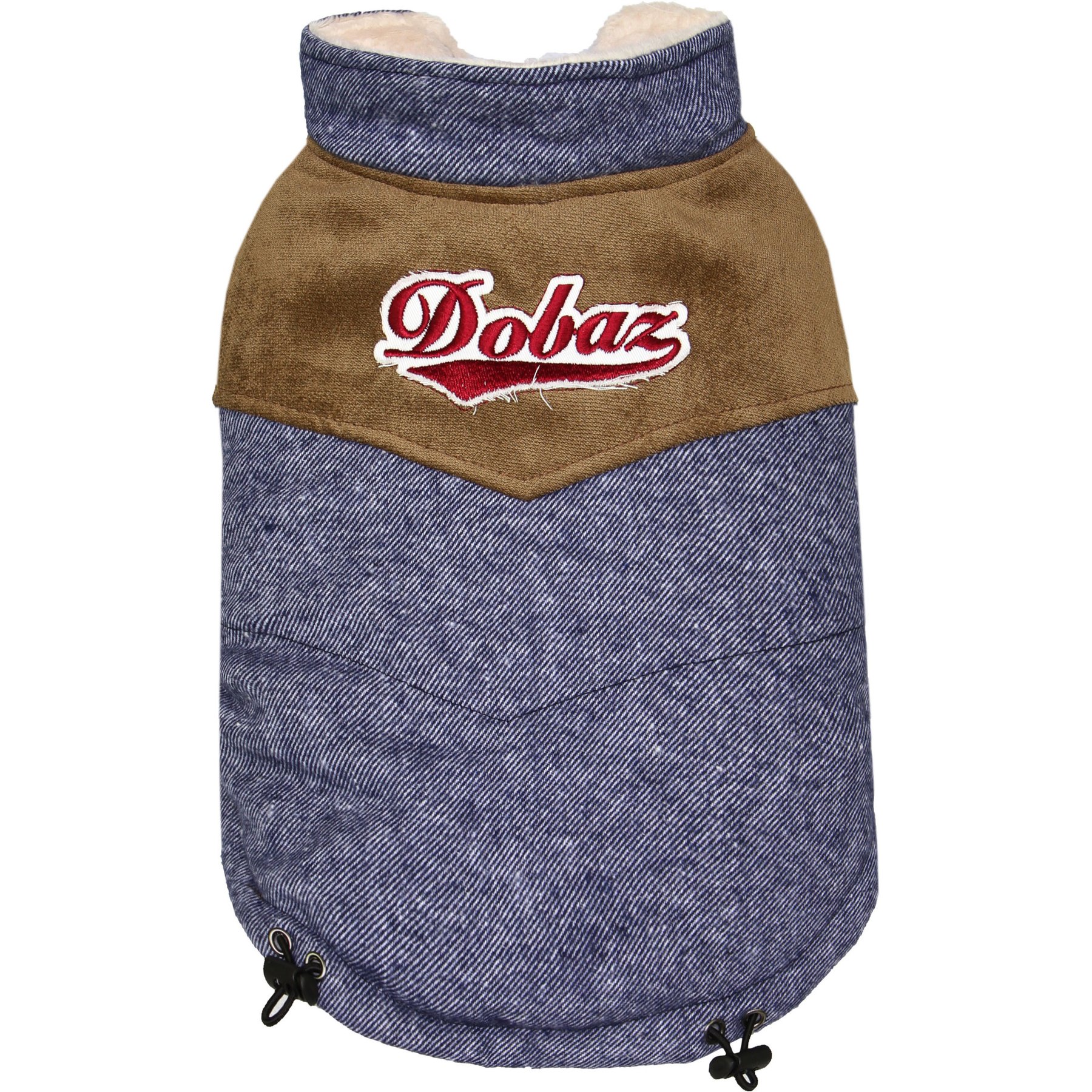 Parisian Pet Denim Suede Fashion Layer Dog Jacket, Large