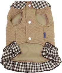 Parisian Pet Checkered Khaki Pattern Outfit Dog Dress, X-Large slide 2 of 4