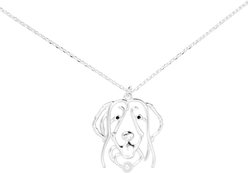 Amanda Blu Wire Golden Retriever Necklace, Silver, 18 to 21-in