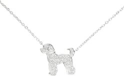 Amanda Blu CZ Doodle Necklace, Silver, 18 to 21-in