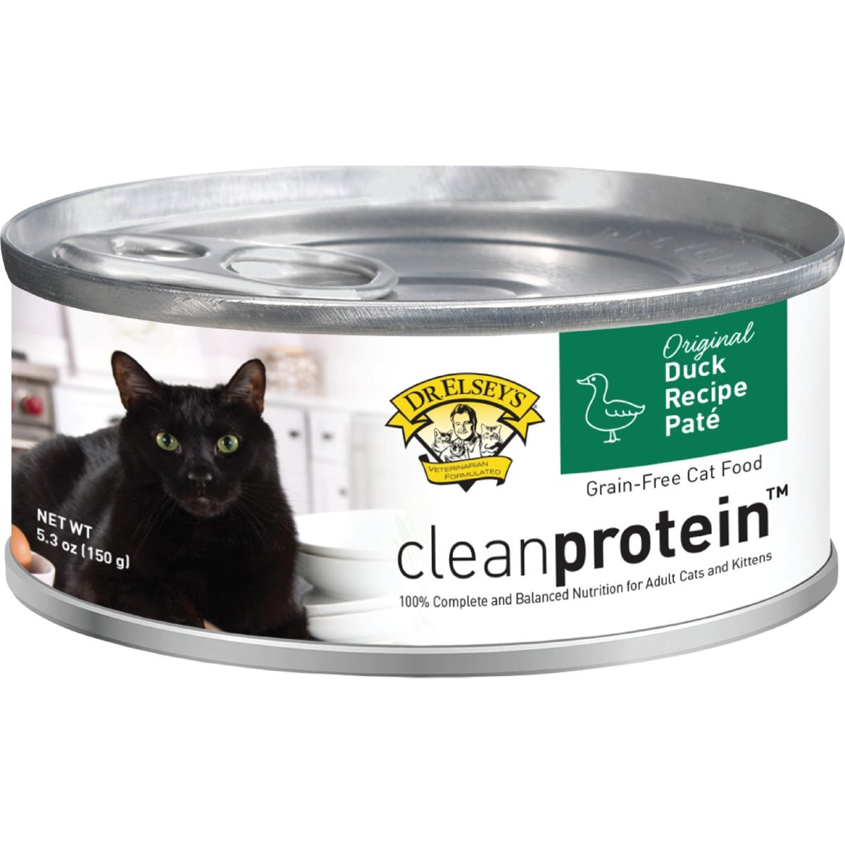 Dr. Elsey's cleanprotein Duck Recipe Wet Cat Food, 5.3-oz can, case of 24