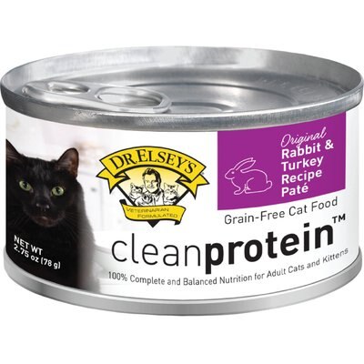 Dr. Elsey's Dr. Elsey's cleanprotein Rabbit & Turkey Recipe Wet Cat Food, 2.75-oz can, case of 24