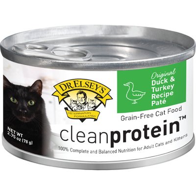 Dr. Elsey's Dr. Elsey's cleanprotein Duck & Turkey Recipe Wet Cat Food, 2.75-oz can, case of 24