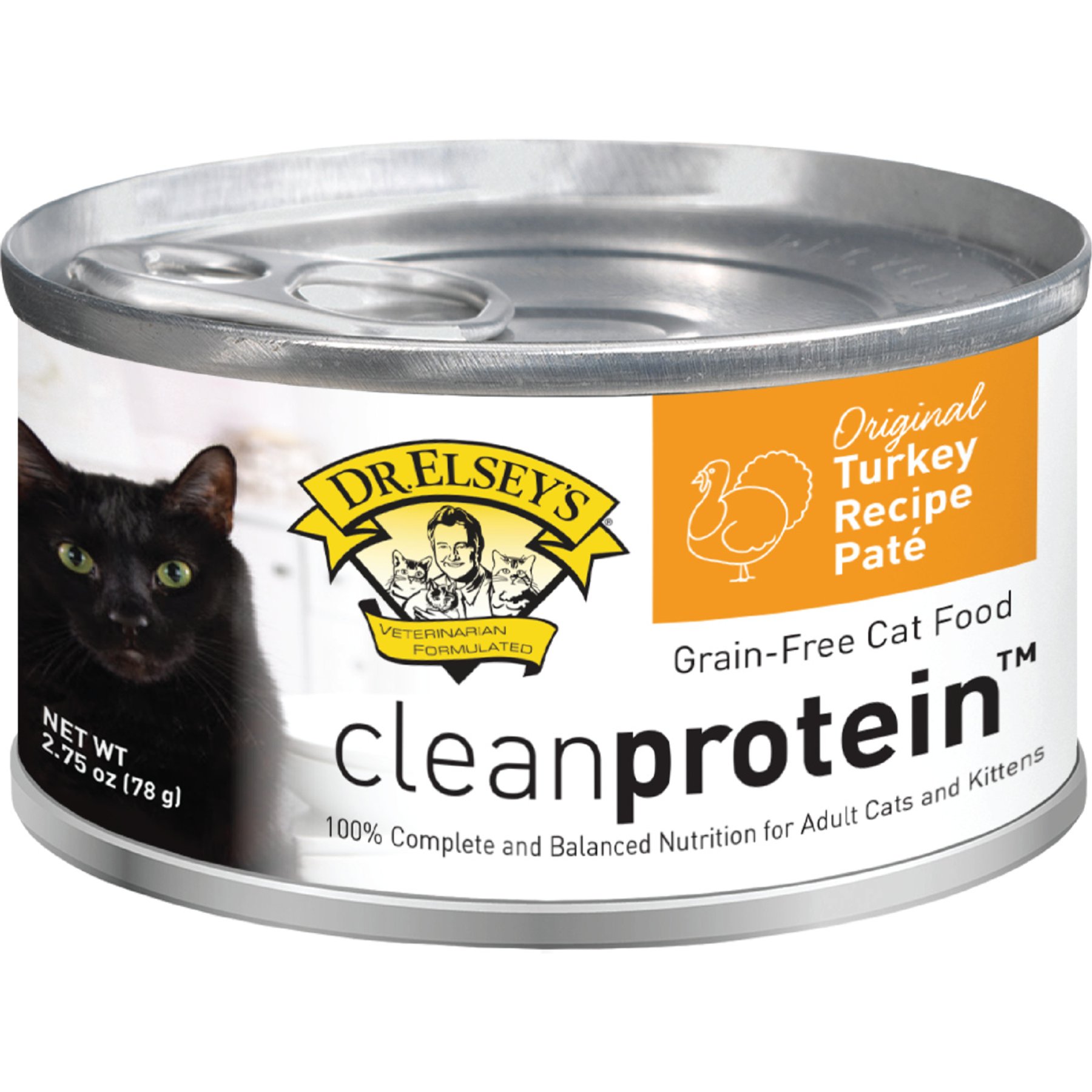 Dr. Elsey's cleanprotein Turkey Recipe Wet Cat Food, 2.75-oz can, case of 24