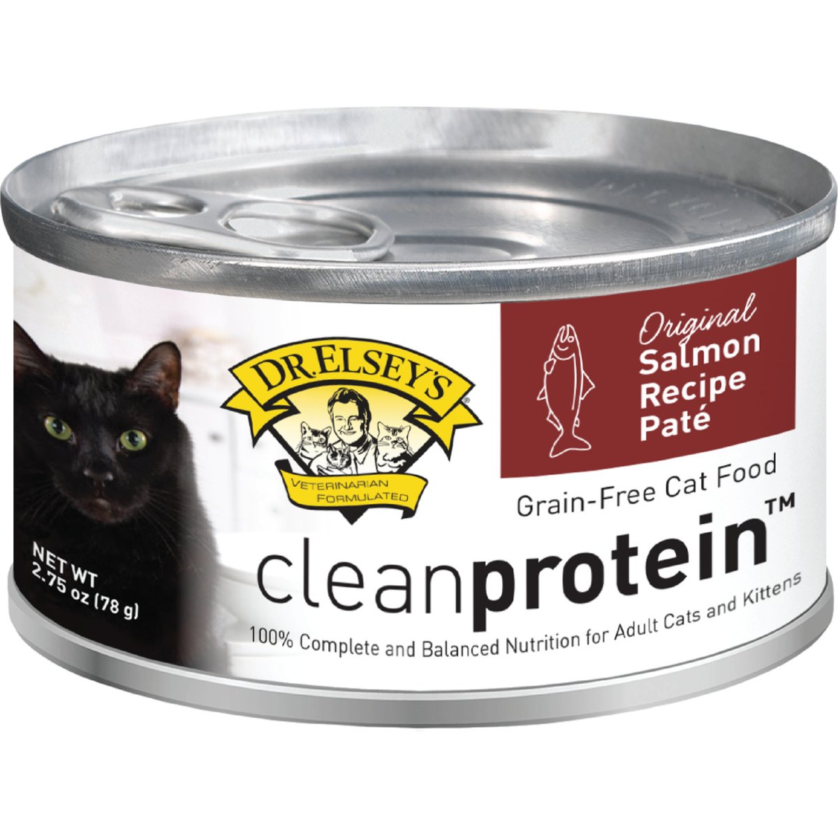 Dr. Elsey's cleanprotein Salmon Recipe Wet Cat Food, 2.75-oz can, case of 24