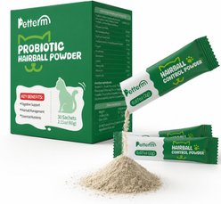 Petterm Probiotic Chicken Flavored Powder Hairball Control Supplement for Cats, 30 count