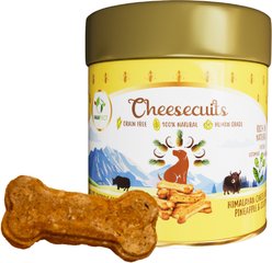 Pawfect All Natural Grain-Free Cheese Biscuits with Pineapple, Coconut & Eggs Crunchy Dog Training Treats, 3.53-oz tin