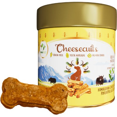 Pawfect Pawfect All Natural Grain-Free Cheese Biscuits with Pineapple, Coconut & Eggs Crunchy Dog Training Treats, 3.53-oz tin