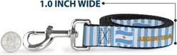Buckle-Down Global Soccer Cup Series Argentina Spirit Flag Dog Leash, 6-ft long, 1-in wide slide 2 of 3
