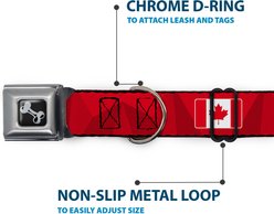 Buckle-Down Global Soccer Cup Series Canada Spirit Flag Metal Seatbelt Buckle Dog Collar, Wide Large: 20 to 31-in neck, 1.5-in wide slide 2 of 8