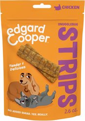 Edgard & Cooper Snugglebug Strip Grain-Free Tender Chicken Recipe Soft & Chewy Dog Treats, 2.6-oz bag