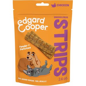 Edgard & Cooper Snugglebug Strip Grain-Free Tender Chicken Recipe Soft & Chewy Dog Treats, 2.6-oz bag