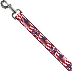 Buckle-Down Global Soccer Cup Series United States Spirit Flag Dog Leash, 4-ft long, 1-in wide slide 2 of 3