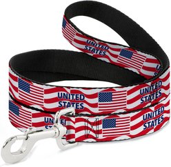Buckle-Down Global Soccer Cup Series United States Spirit Flag Dog Leash, 4-ft long, 1-in wide slide 1 of 3