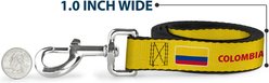 Buckle-Down Global Soccer Cup Series Colombia Spirit Flag Dog Leash, 4-ft long, 1-in wide slide 2 of 3