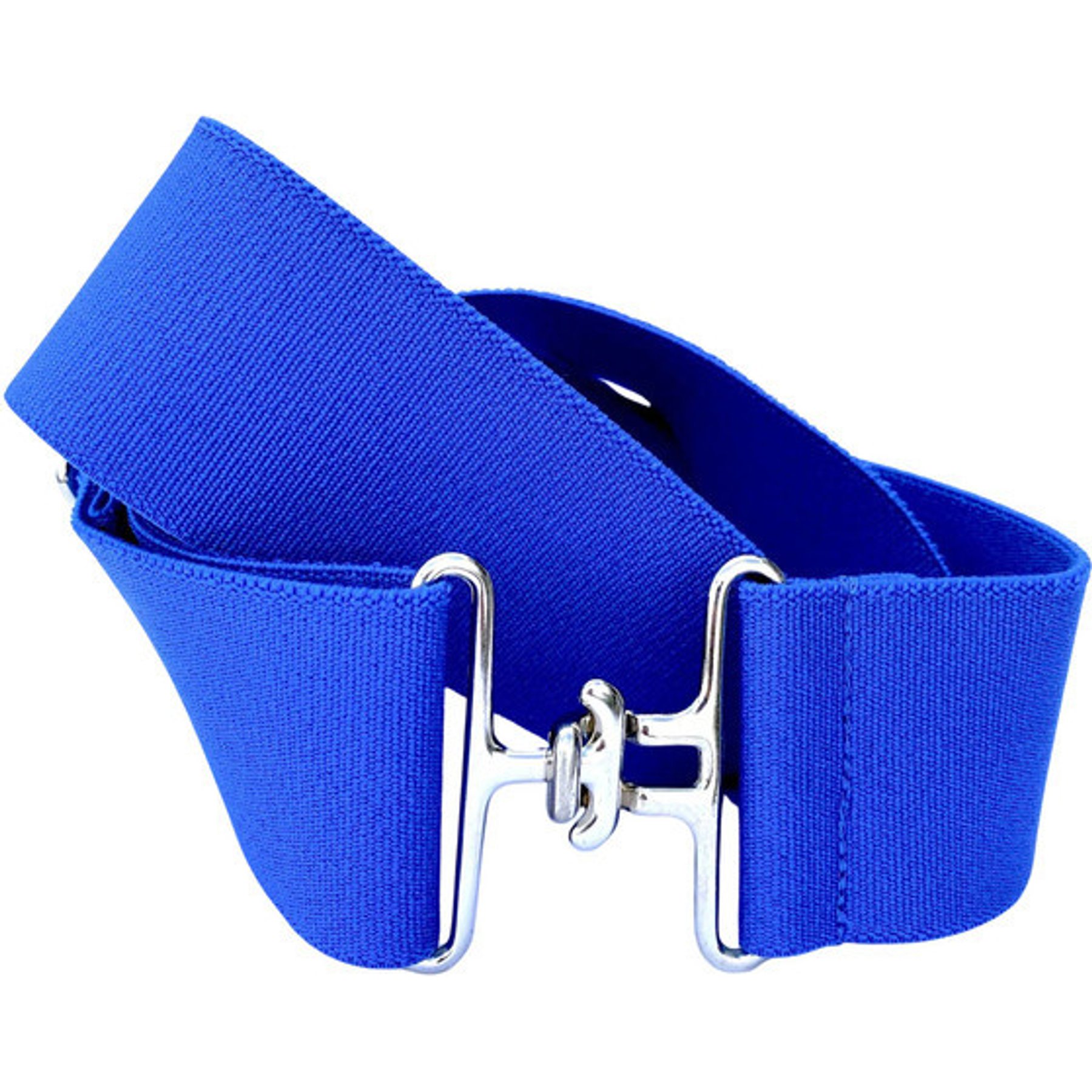 Ace Equestrian Elastic Horse Riding Belt, Royal/Silver, 2-in
