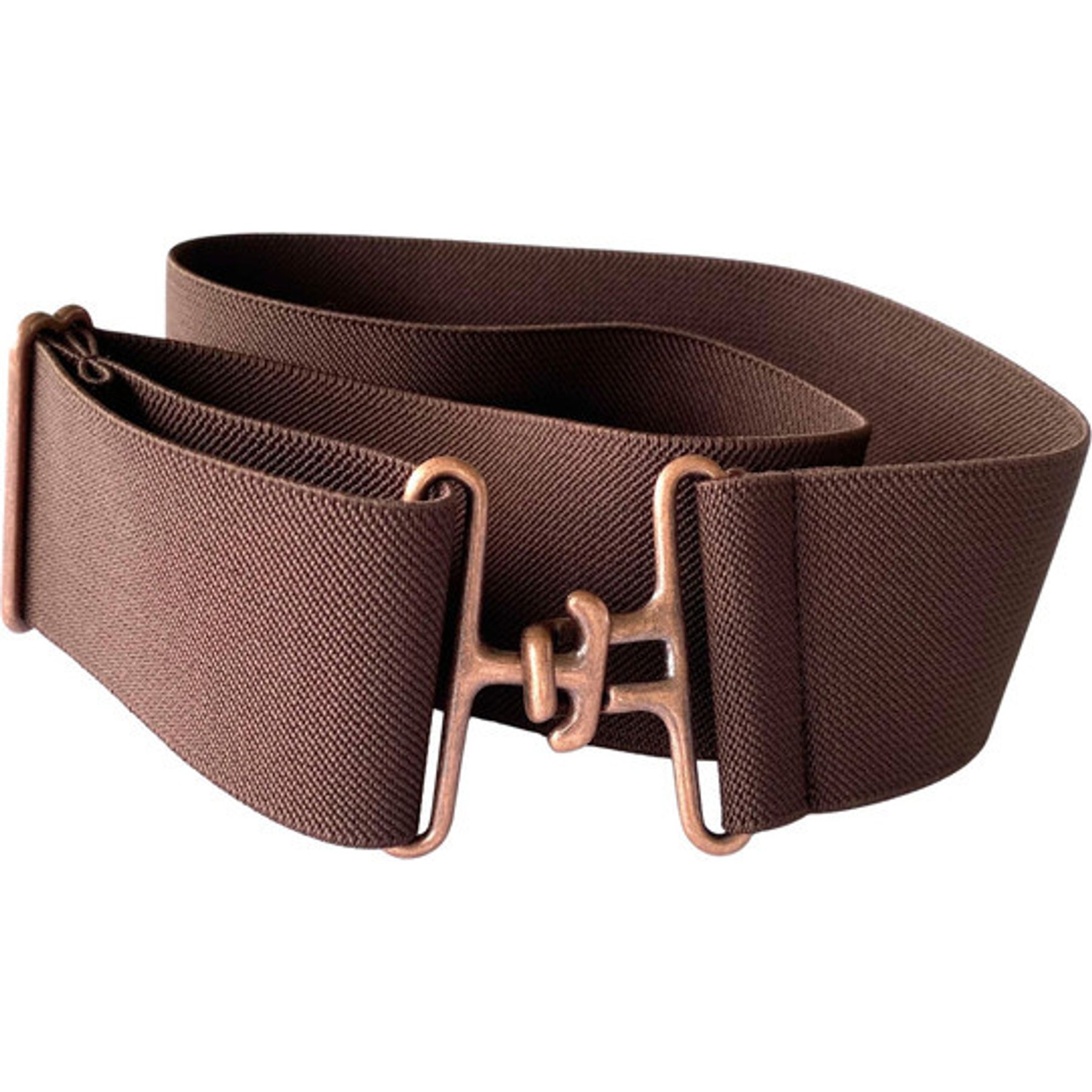 Ace Equestrian Elastic Horse Riding Belt, Chocolate/Copper, 2-in