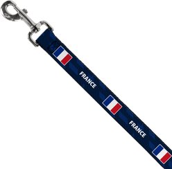 Buckle-Down Global Soccer Cup Series France Spirit Flag Dog Leash, 4-ft long, 1-in wide slide 2 of 3